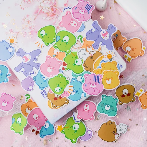 9dZh30pcs Cute Color Bear Animals Stickers Children s Diy Stationery Computer Stickers Student Stationery