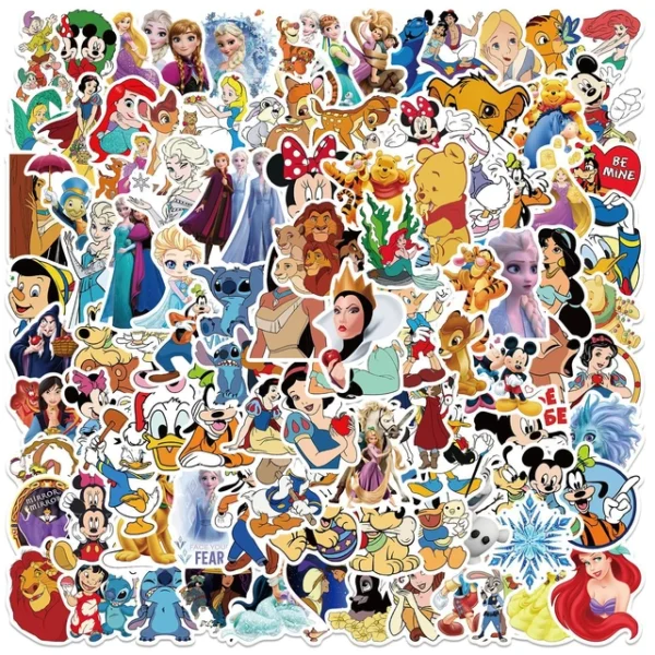 50 100Pcs Disney Mixed Cartoon Stitch Stickers Mickey Decals DIY Laptop Luggage Phone Motorcycle Waterproof Sticker.jpg 640x640