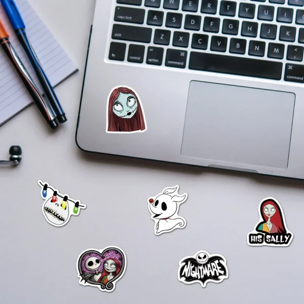 50Pcs New Nightmare Before Christmas Stickers Halloween Theme Waterproof Stickers for Laptop Skateboard Phone Luggage 1