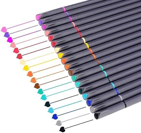 Colored Journal Pens Fine Point | 18-Pack