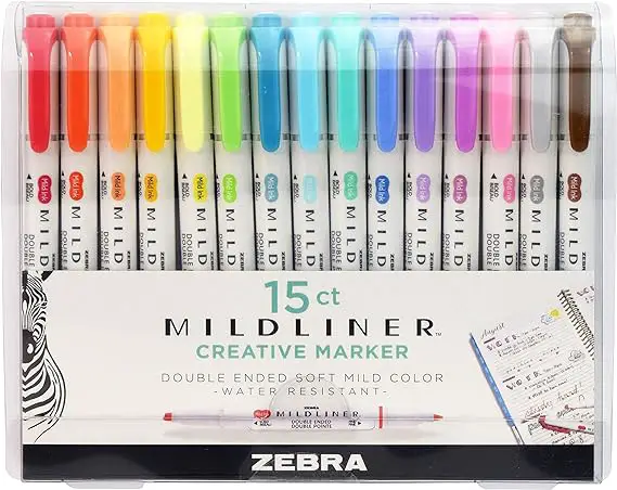 Double Ended Highlighter Set | 15-Pack