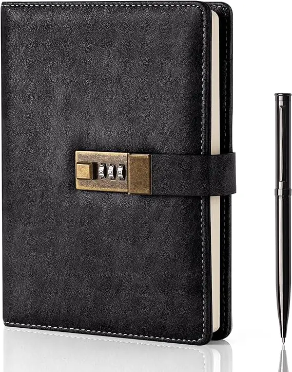 Vintage Leather Diary with Lock | A5
